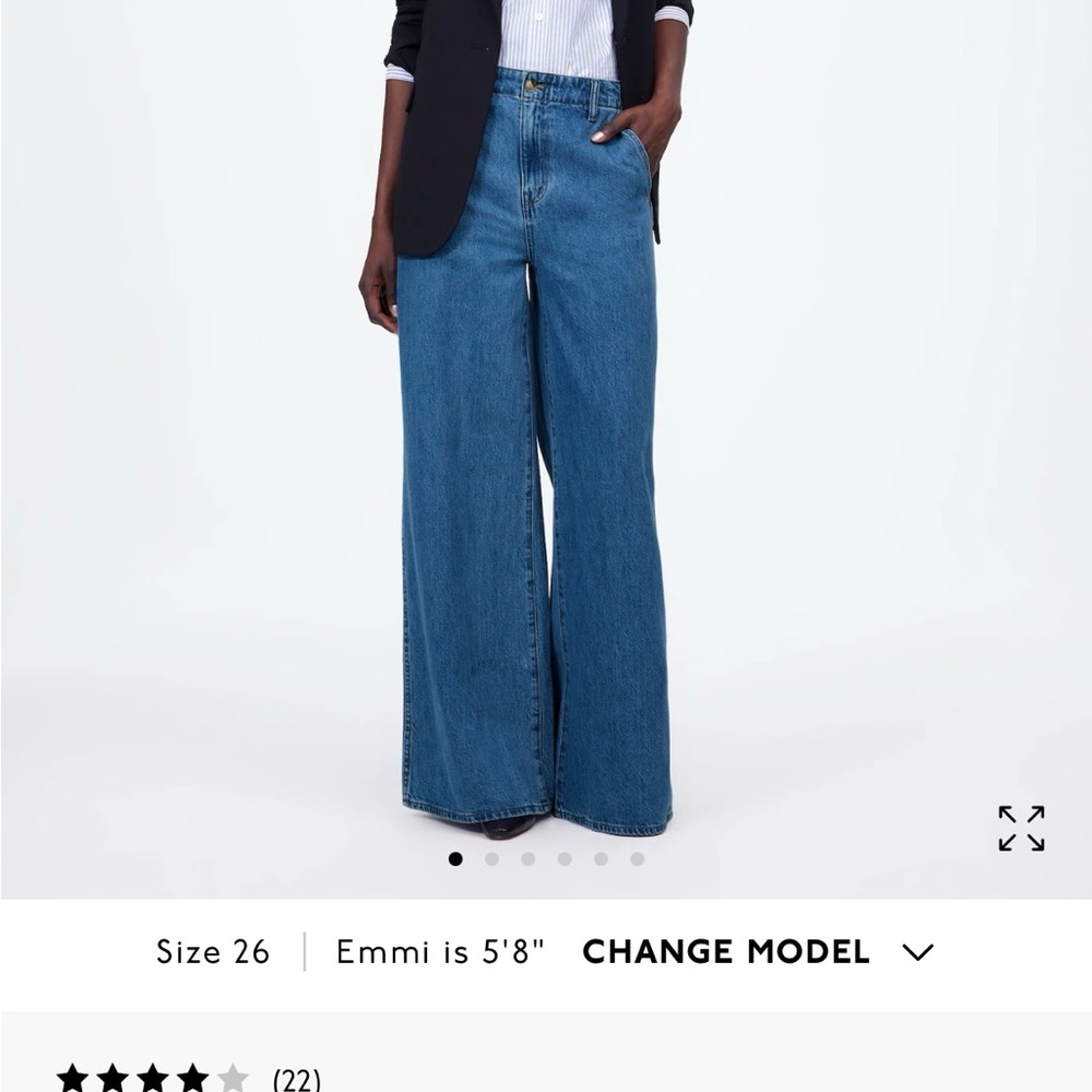 Women's Blue Wide-Leg Jeans